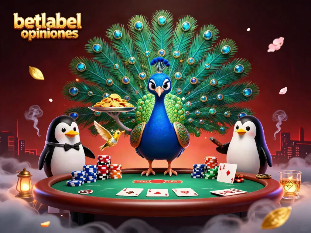Engage with betlabel opiniones while enjoying vibrant games and card tables in a 3D casino setting.